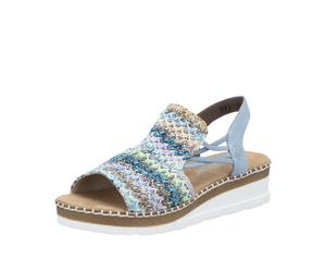 Rieker Damenschuhe Klassisch blau-multi/aqua blau-multi/aqua - Gr. - 37