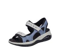 Rieker Sandale 67666 Damen, vegan, Lederimitat/Textil, Rieker Air Dämpfung, Blau Gr. 38