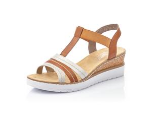 Rieker Damenschuhe Klassisch perle/cayenne/white-silver perle/white-silver - Gr. - 42
