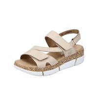 Rieker Sandalette V2366 Damen Kunstleder/Textil Beige Größe 38