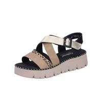 Rieker Damenschuhe Klassisch shell/leo-beige/muschel/schwarz shell/leo-beige/muschel - Gr. - 39