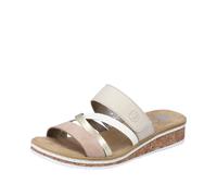Rieker Damenschuhe Klassische Pantoletten altrosa/lightgold/offwhite/perle altrosa/lightgold/offwhite - Gr. - 42