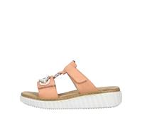 Rieker Damenschuhe Klassische Pantoletten aprikot/offwhite/fog-silver offwhite/fog-silver - Gr. - 42