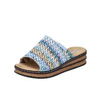 Rieker Damenschuhe Klassische Pantoletten blau-multi/aqua blau-multi/aqua - Gr. - 37