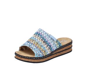 Rieker Damenschuhe Klassische Pantoletten blau-multi/aqua blau-multi/aqua - Gr. - 41