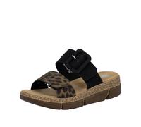 Rieker Damenschuhe Klassische Pantoletten braun/schwarz braun/schwarz - Gr. - 39