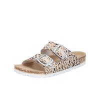 Rieker Pantolette 69850-61 Damen Lederimitat verstellbare Schnallen Creme Gr. 38