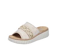 Rieker Damenschuhe Klassische Pantoletten crema/offwhite offwhite - Gr. - 41