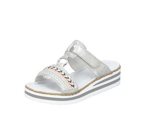 Rieker Damenschuhe Klassische Pantoletten fog-silver fog-silver - Gr. - 41