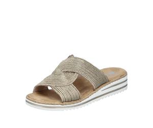 Rieker Damenschuhe Klassische Pantoletten gold gold - Gr. - 39
