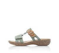 Rieker Damenschuhe Klassische Pantoletten mint/sand mint/sand - Gr. - 42