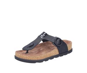 Rieker Damenschuhe Klassische Pantoletten nero/schwarz schwarz - Gr. - 42