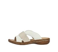 Rieker Pantoletten 62897 Damen Weiß Schlupfschuhe Größe EU 42
