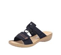 Rieker Damenschuhe Klassische Pantoletten schwarz/kastanie schwarz/kastanie - Gr. - 39