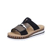 FSK Damen Sandalen - Farbe - schwarz-natur/schwarz - Größe - 39