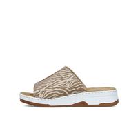 Rieker Damen-Pantolette mit Keilabsatz Braun-Beige braun41