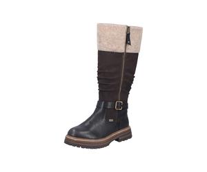 Rieker Damenschuhe Klassische Stiefel schwarz/nougat/wood schwarz/nougat/wood - Gr. - 37