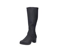 Overkneestiefel RIEKER "Rieker Stiefel Lederimitat", Damen, Gr. 36, schwarz, Lederimitat, Schuhe (95808350-36) schwarz
