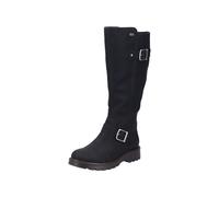 Winterstiefel RIEKER, Damen, Gr. 37, Warmfutter, XL-Schaft, schwarz, Nubuklederimitat, unifarben, Basic, Schuhe Winterstiefel, Boots mit wasserabweisender riekerTEX-Membran (42249624-37) schwarz