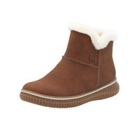 Winterboots RIEKER, Damen, Gr. 38, Warmfutter, braun (cognac, creme), Lederimitat, Textil, Schuhe Winterboots, Stiefelette, Warmfutter, mit wasserabweisender riekerTEX-Membran, Topseller (28835750-38)