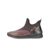 Slip-On Sneaker RIEKER Gr. 40, lila (dunkelbraun, beere) Damen Schuhe (14278223-40) dunkelbraun, beere