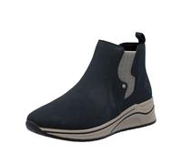 Rieker Chelsea-Boots N9561-14 Damen Nubuklederimitat Elastischer Einsatz Blau Gr. 39