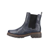 Rieker Damen Chelsea Boots Z3561, Frauen Stiefeletten,uebergangsschuhe,uebergangsstiefel,Schlupfstiefel,flach,Stiefel,Bootee,blau (14),40 EU / 6.5 UK