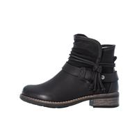 Rieker Damen Stiefelette 94689, Ankle-Boot, flach, Warmfutter, Schwarz, Gr. 36