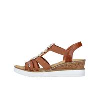 Rieker Damen Keilsandalen V3869 FSK Braun Keilabsatz Größe 41
