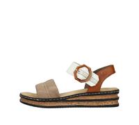 Rieker Damenschuhe Riemchensandalen shell/offwhite/beige-gold/cayenne shell/offwhite/beige-gold - Gr. - 39