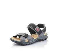 Rieker Damen Trekking Sandalen 68851, Frauen Sandalen,Woman,Lady,Ladies,Sommerschuhe,Freizeitschuhe,offene,Schuhe,Strandschuhe,blau (12),39 EU / 6 UK