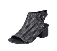 Rieker Damenschuhe Sandalen schwarz/schwarz schwarz - Gr. - 37