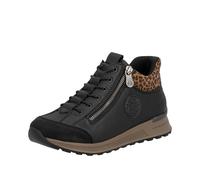 Rieker Damen-Schnürstiefelette Schwarz-Braun Größe 39