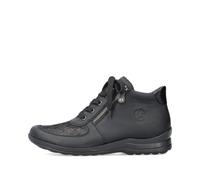 Rieker Damenschuhe Schnürstiefeletten schwarz/schwarz-metallic/black schwarz/schwarz-metallic/black - Gr. - 38