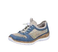 Rieker Damenschuhe Slipper / Trotteur bleu/pastell/perlcreme bleu/perlcreme - Gr. - 38