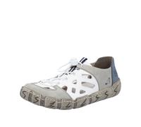 Rieker Damenschuhe Slipper / Trotteur cement/weiss/jeans cement/weiss/jeans - Gr. - 38