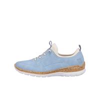 Rieker Damenschuhe Slipper / Trotteur ciel/reinweiss ciel/reinweiss - Gr. - 42