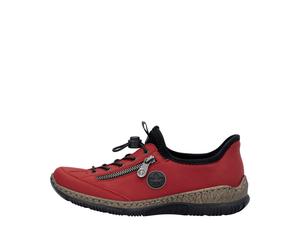 Rieker Damenschuhe Slipper / Trotteur flamme/schwarz flamme/schwarz - Gr. - 38