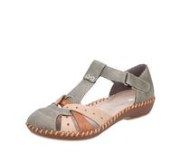 Rieker Damen-Slipper M1655 Olive-Grün-Beige Größe 39