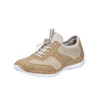 Rieker Damen Low-Top Sneaker N4245, Frauen Halbschuhe,Strassenschuhe,Sportschuhe,Freizeitschuhe,Turnschuhe,Laufschuhe,beige (60),40 EU / 6.5 UK