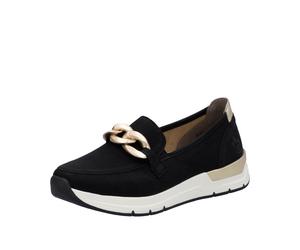 Rieker Damenschuhe Slipper / Trotteur schwarz/lightgold schwarz/lightgold - Gr. - 39