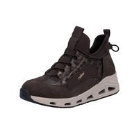 Slip-On Sneaker RIEKER, Damen, Gr. 38, braun, schwarz, Lederimitat, leicht glänzend, Basic, Schuhe, Freizeitschuh, Schlupfboots, High-Top-Sneaker, Slip-On mit Gummizug (32841933-38) braun, schwarz