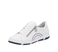 Rieker Damen Low-Top Sneaker 42424, Frauen Halbschuhe, lose Einlage,Turnschuhe,Laufschuhe,straßenschuhe,Strassenschuhe,Weiss (80),41 EU / 7.5 UK