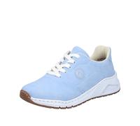 Rieker Sneaker 22567804-38 Damen Nubuklederimitat mit MemoSoft-Innensohle Hellblau Gr. 38