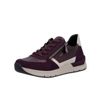 Rieker Damenschuhe Sportliche Schnürer brombeer/brombeer/wine/lehm brombeer/wine/lehm - Gr. - 42