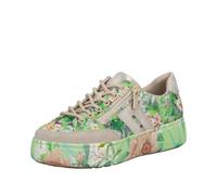 Plateausneaker RIEKER "Rieker Sneaker Textil", Damen, Gr. 37, beige, grün, Textil, Schuhe Plateausneaker (38917159-37) beige, grün