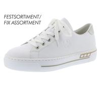Rieker Damenschuhe Sportliche Schnürer hartweiss/fog-silver hartweiss/fog-silver - Gr. - 41