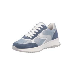 Rieker Damenschuhe Sportliche Schnürer jeans/jeans-silver/weiss/silver jeans/jeans-silver/weiss - Gr. - 40