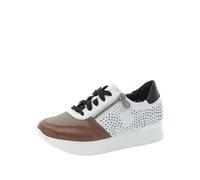 Rieker Damenschuhe Sportliche Schnürer leinen/leinen/weiss/schwarz leinen/leinen/weiss/schwarz - Gr. - 41