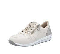 Rieker Damenschuhe Sportliche Schnürer offwhite/offwhite/cement/beige-gold offwhite/offwhite/cement/beige-gold - Gr. - 38